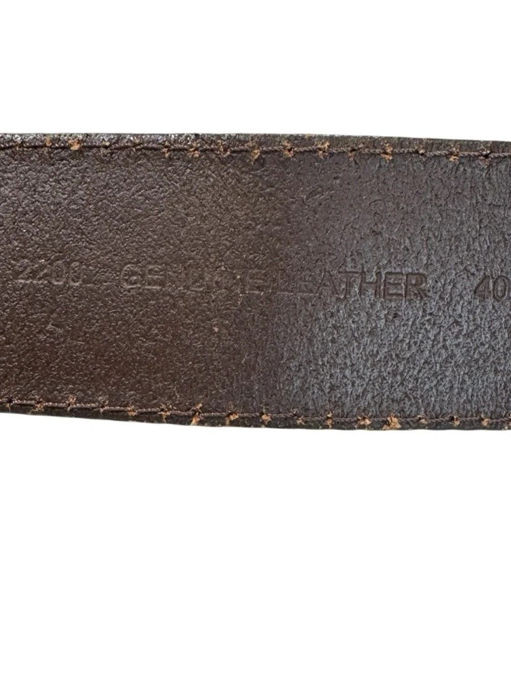 Carhartt Brown Leather Belt with Brass Buckle Size 40